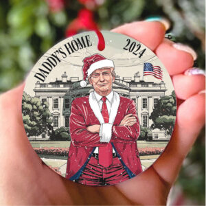 Daddy’s Home Trump Ornament, Funny Trump Ornament, Donald Trump Christmas 45 47 President Acrylic Ornament Daddy’s Home Trump Ornament, Funny Trump Ornament, Donald Trump Christmas 45 47 President Acrylic Ornament