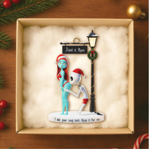 David & Anna Personalized Cheeky Christmas Ornament