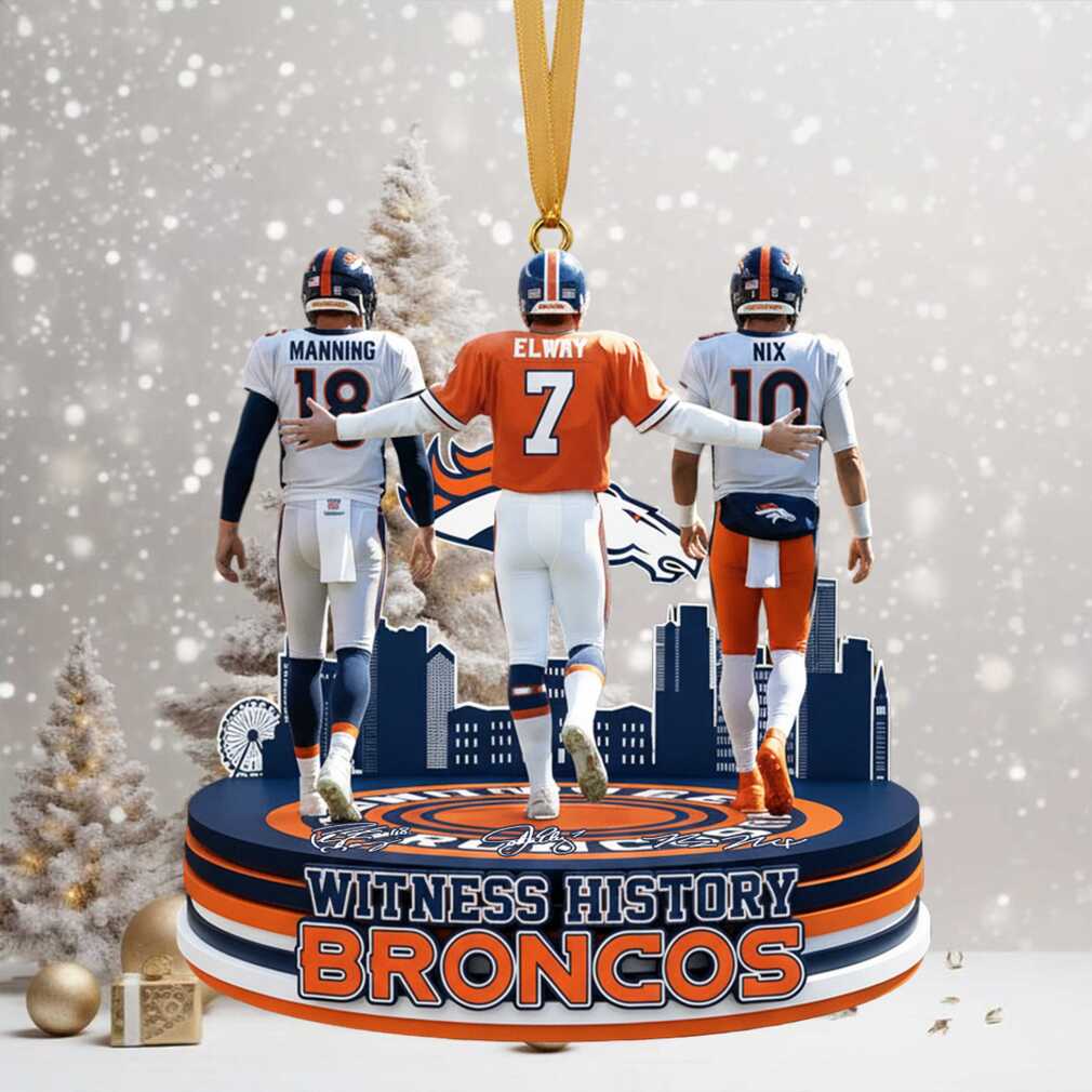 Denver Broncos Witness History Trio Acrylic Ornament Denver Broncos Witness History Trio Acrylic Ornament