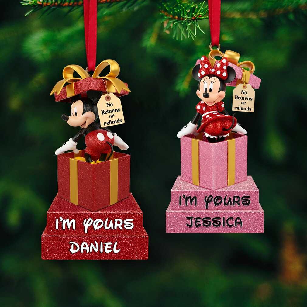 Disney Mickey and Minnie Personalized Couple Ornaments Disney Mickey and Minnie Personalized Couple Ornaments