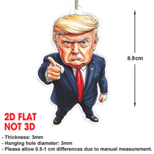 Donald Trump Acrylic Ornament Funny President Trump Ornament Patriotic Trump Christmas Ornament