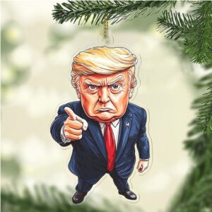 Donald Trump Acrylic Ornament Funny President Trump Ornament Patriotic Trump Christmas Ornament