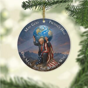 Donald Trump Acrylic Ornament MAGA American Pride Keepsake Patriotic Trump Christmas Ornament