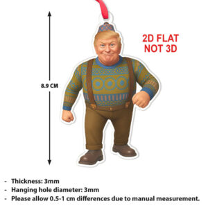 Donald Trump Acrylic Ornament, Oaken Frozen Christmas Ornament, Perfect for Car & Christmas Tree Decor 68339