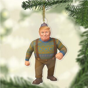 Donald Trump Acrylic Ornament, Oaken Frozen Christmas Ornament, Perfect for Car & Christmas Tree Decor 68339