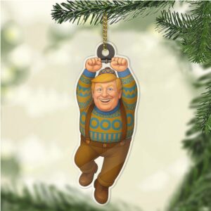 Donald Trump Acrylic Ornament, Oaken Frozen Christmas Ornament, Trump Won Ornament