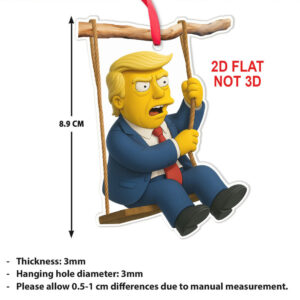 Donald Trump Cartoon Acrylic Ornament The Simpsons Style Trump Christmas Ornament Trump Won Ornament 68341