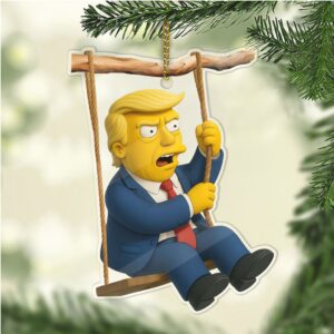 Donald Trump Cartoon Acrylic Ornament The Simpsons Style Trump Christmas Ornament Trump Won Ornament 68341
