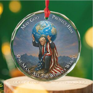 Donald Trump Glass Ornament MAGA American Pride Keepsake Patriotic Trump Christmas Ornament Donald Trump Glass Ornament MAGA American Pride Keepsake Patriotic Trump Christmas Ornament