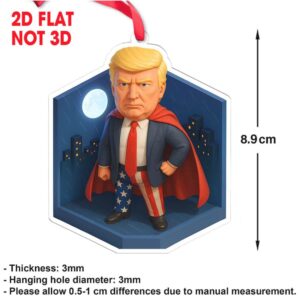 Donald Trump Hero Acrylic Ornament President Trump Ornament Gift Patriotic MAGA Christmas & Car Decor