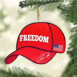 Freedom Charlie Kirk Acrylic Ornament, Justice For Charlie Kirk Ornament, Freedom Christmas Ornament