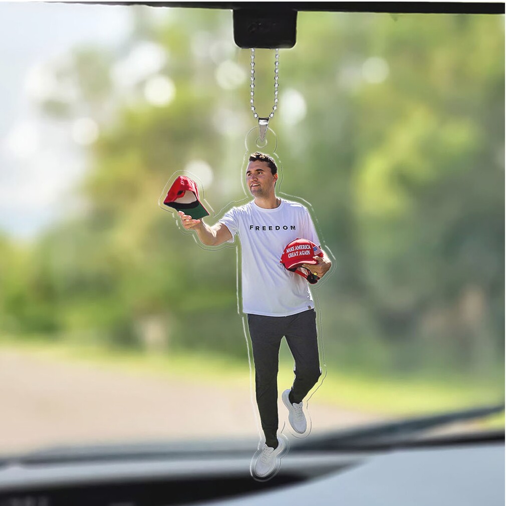 Freedom Charlie Kirk Car Ornament Charlie Memorial Ornament MAGA Christmas Ornament Freedom Charlie Kirk Car Ornament Charlie Memorial Ornament MAGA Christmas Ornament