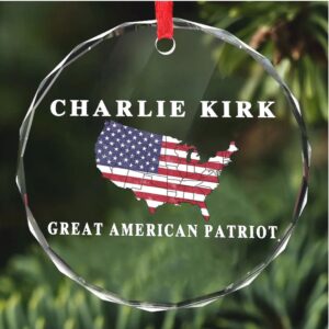 Freedom Charlie Kirk Ceramic Ornament, Free Speech Hero Charlie Ornament, Rest In Peace Charlie Kirk Ceramic
