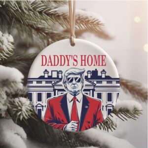 Funny Trump Daddy Ornament, Trump 2024 Gifts, Election 2024 Ornament, Funny Trump Ornament