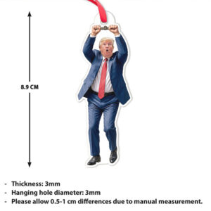 Funny Trump Ornament MAGA Acrylic Christmas Ornament Republican Christmas Tree Decoration Funny Trump Gift Decor