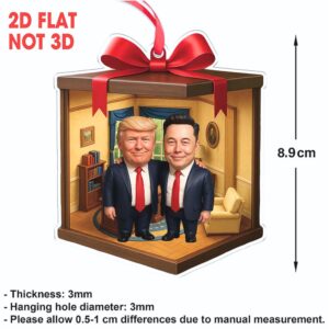 Funny Trump and Elon Musk Oval Office 2D Acrylic Ornament MAGA Isometric Decoration Political Humor Gift Funny Trump and Elon Musk Oval Office 2D Acrylic Ornament MAGA Isometric Decoration Political Humor Gift