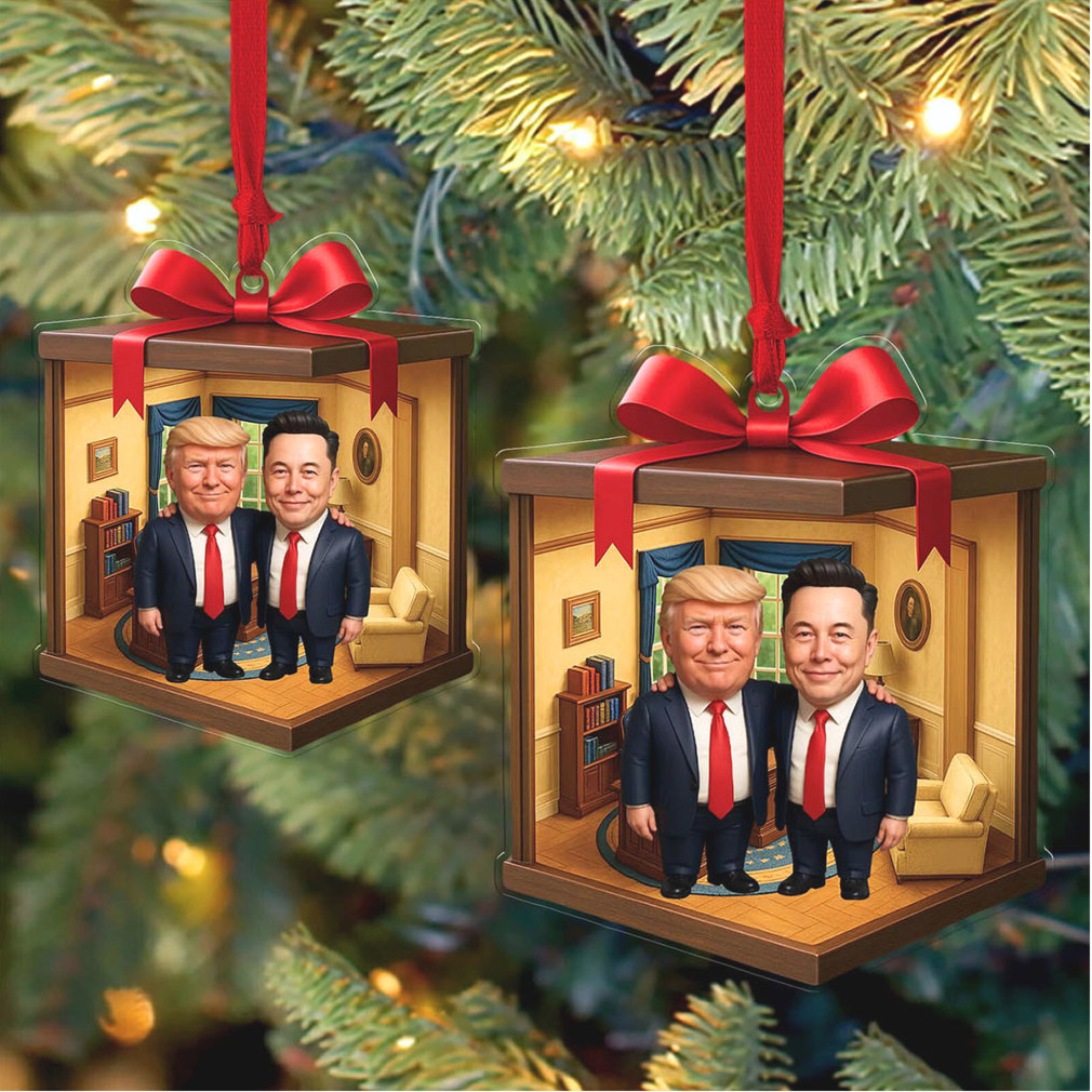 Funny Trump and Elon Musk Oval Office 2D Acrylic Ornament MAGA Isometric Decoration Political Humor Gift Funny Trump and Elon Musk Oval Office 2D Acrylic Ornament MAGA Isometric Decoration Political Humor Gift