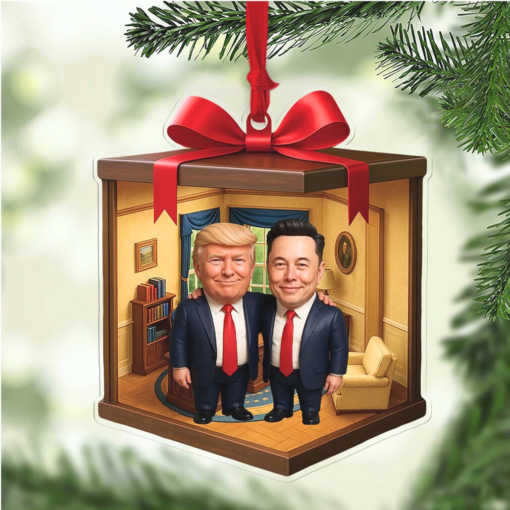 Funny Trump and Elon Musk Oval Office 2D Acrylic Ornament MAGA Isometric Decoration Political Humor Gift Funny Trump and Elon Musk Oval Office 2D Acrylic Ornament MAGA Isometric Decoration Political Humor Gift