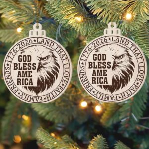 God Bless America 250 Years Ornament 250th Anniversary United States Wooden Patriotic Ornament America 1776–2026 Gift God Bless America 250 Years Ornament 250th Anniversary United States Wooden Patriotic Ornament America 1776–2026 Gift