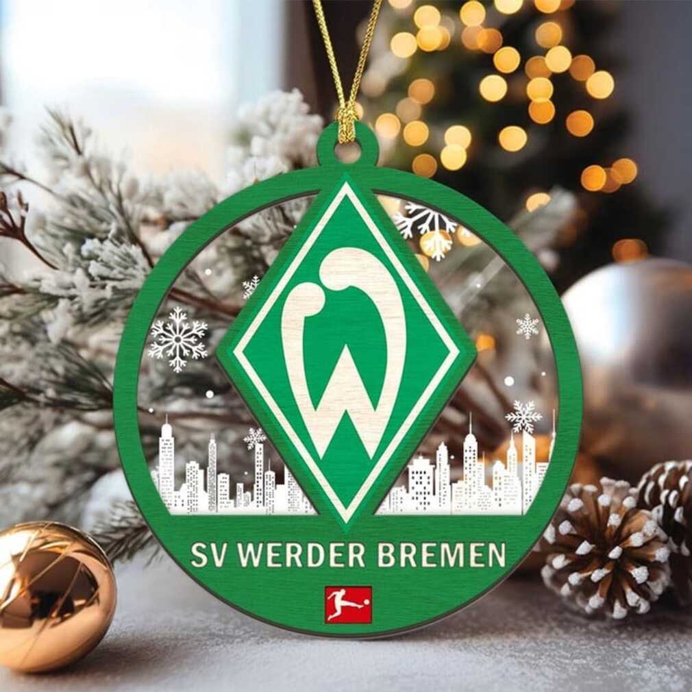 Green & White Christmas Werder Bremen Fan Ornament Green & White Christmas Werder Bremen Fan Ornament