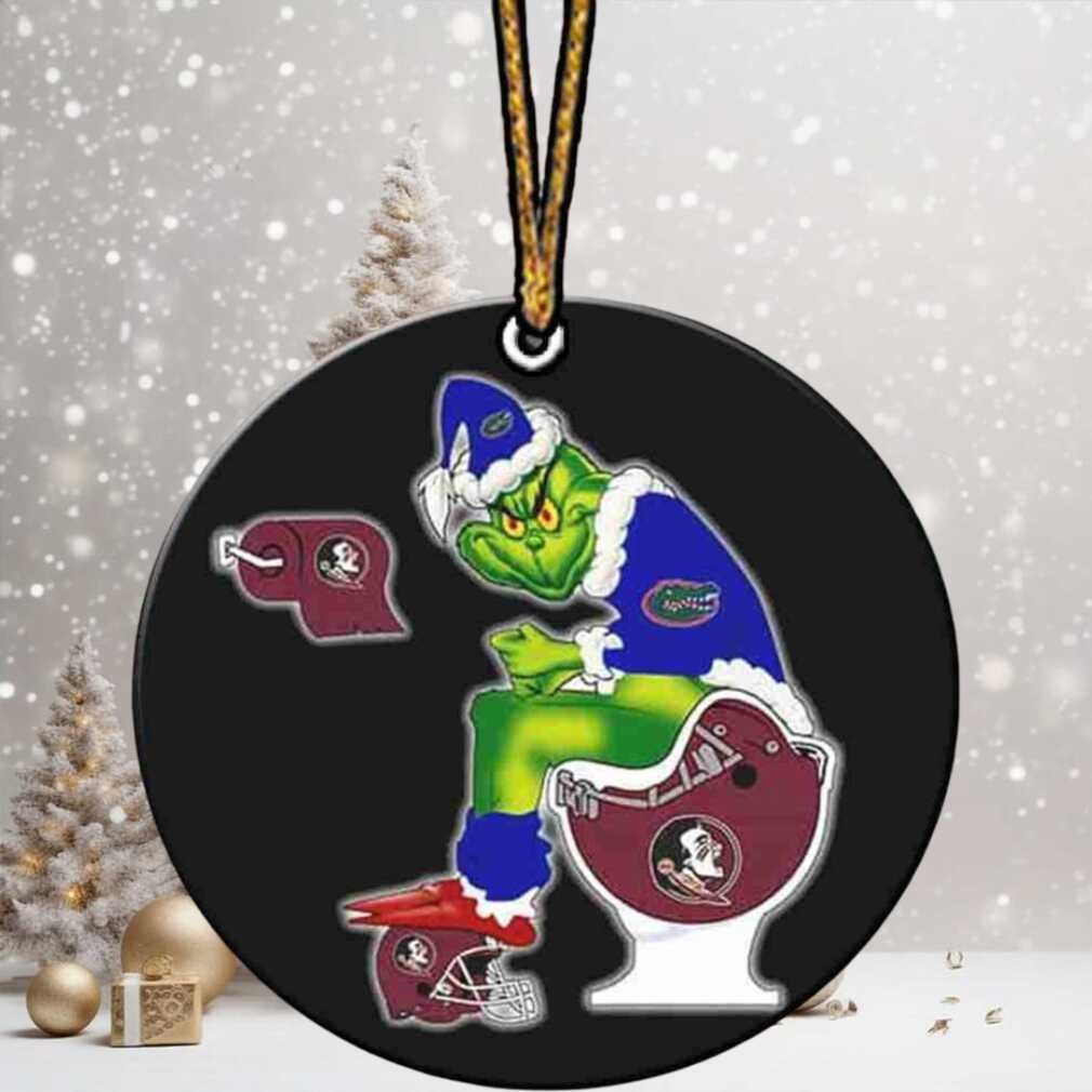 Grinch Christmas X Florida Gators Sitting On Toilet Florida State Seminoles Christmas Tree Decorations Ornament Funny College Football NCAA Grinch Christmas X Florida Gators Sitting On Toilet Florida State Seminoles Christmas Tree Decorations Ornament Funny College Football NCAA