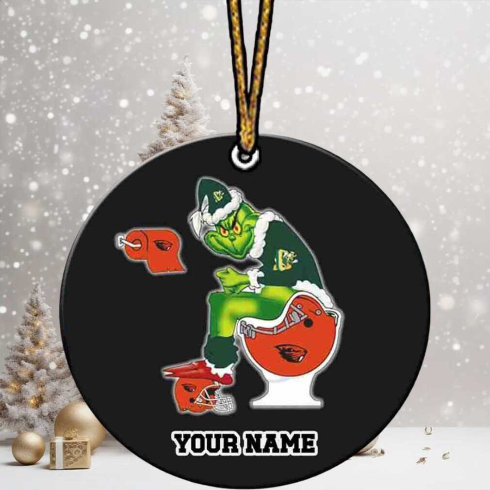 Grinch Christmas X Oregon Ducks Sitting On Toilet Oregon State Beavers Christmas Tree Decorations Ornament Funny College Football NCAA Grinch Christmas X Oregon Ducks Sitting On Toilet Oregon State Beavers Christmas Tree Decorations Ornament Funny College Football NCAA