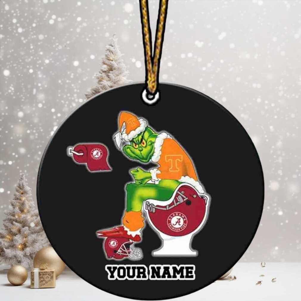 Grinch Christmas X Tennessee Volunteers Sitting On Toilet Alabama Crimson Tide Christmas Tree Decorations Ornament Funny College Football NCAA Grinch Christmas X Tennessee Volunteers Sitting On Toilet Alabama Crimson Tide Christmas Tree Decorations Ornament Funny College Football NCAA
