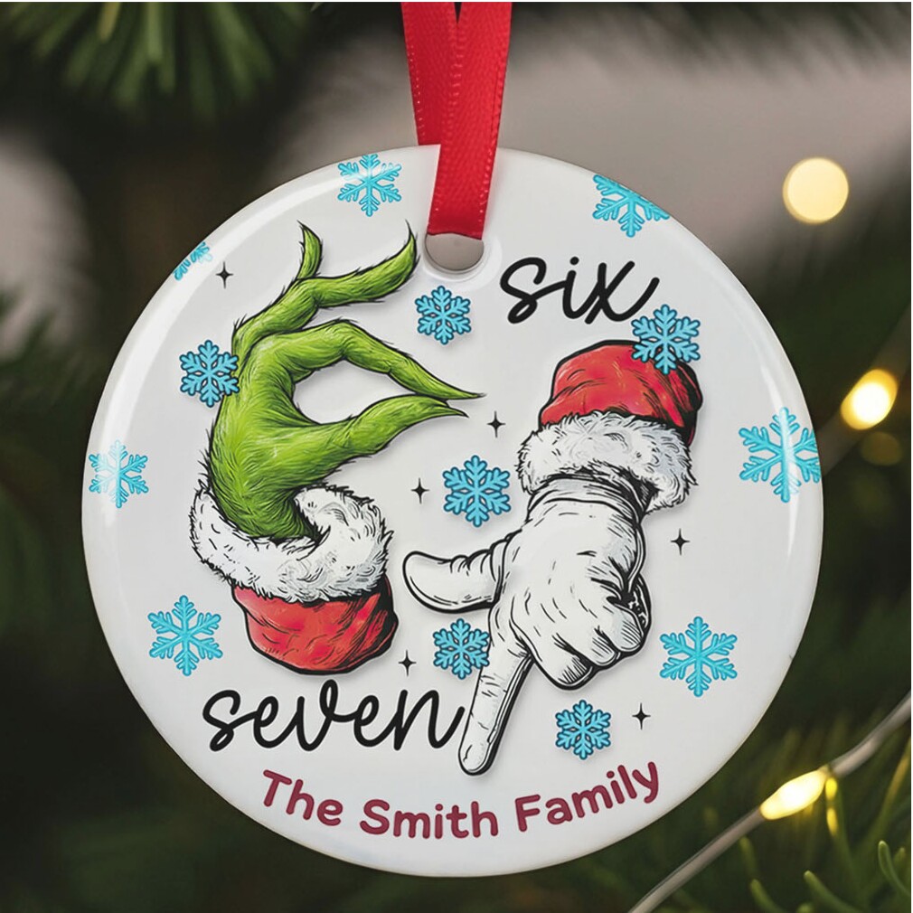 Grinch Inspired Six & Seven Family Ornament Grinch Inspired Six & Seven Family Ornament