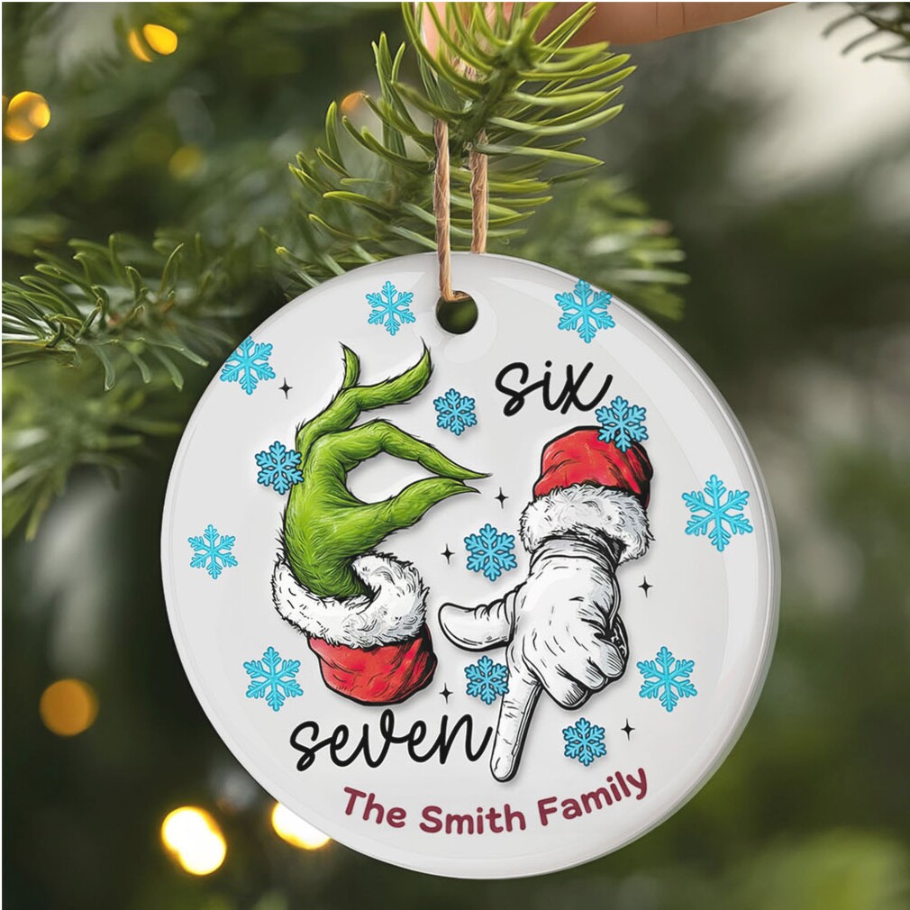 Grinch Inspired Six & Seven Family Ornament Grinch Inspired Six & Seven Family Ornament