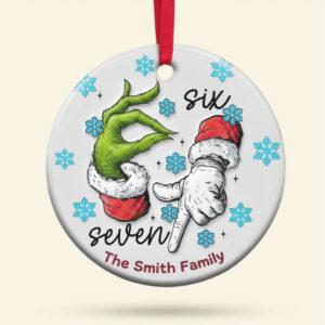 Grinch Inspired Six & Seven Family Ornament