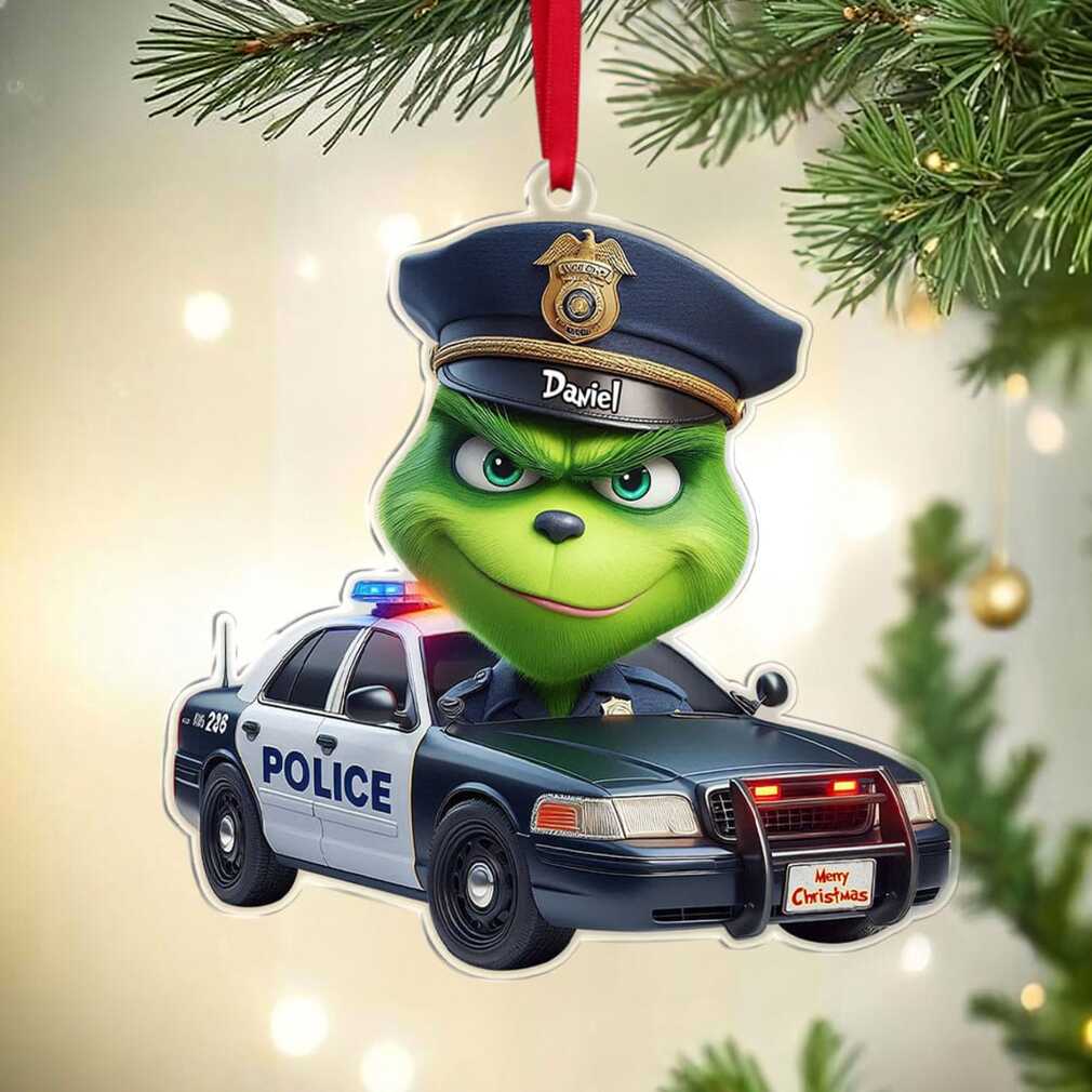 Grinch Police Officer Christmas Ornament Grinch Police Officer Christmas Ornament