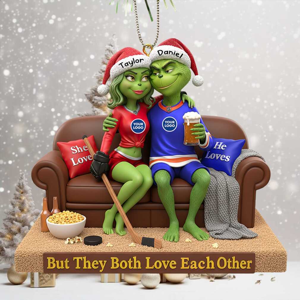 Grinch Sporty Green Couple Christmas Ornament Personalized Gifts For Couple Grinch Sporty Green Couple Christmas Ornament Personalized Gifts For Couple