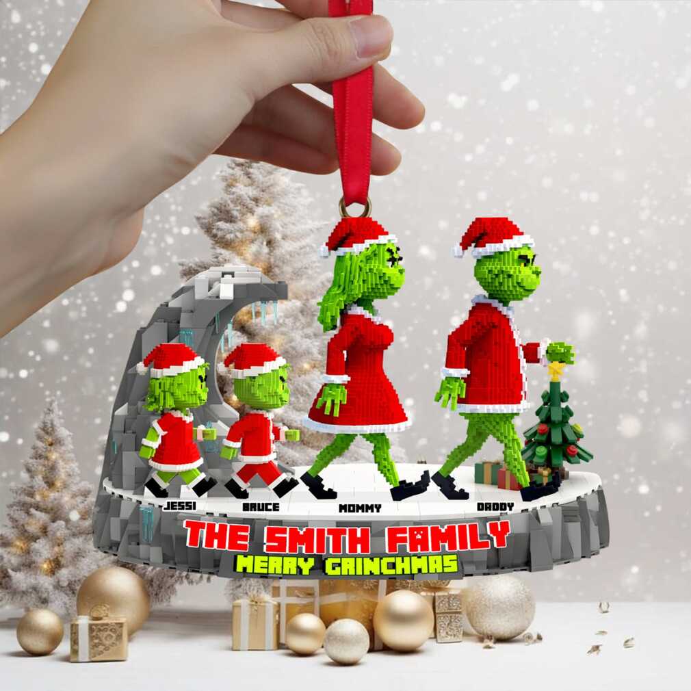 Grinch Walking Together Family Acrylic Ornament Personalized Gift For Family Grinch Walking Together Family Acrylic Ornament Personalized Gift For Family