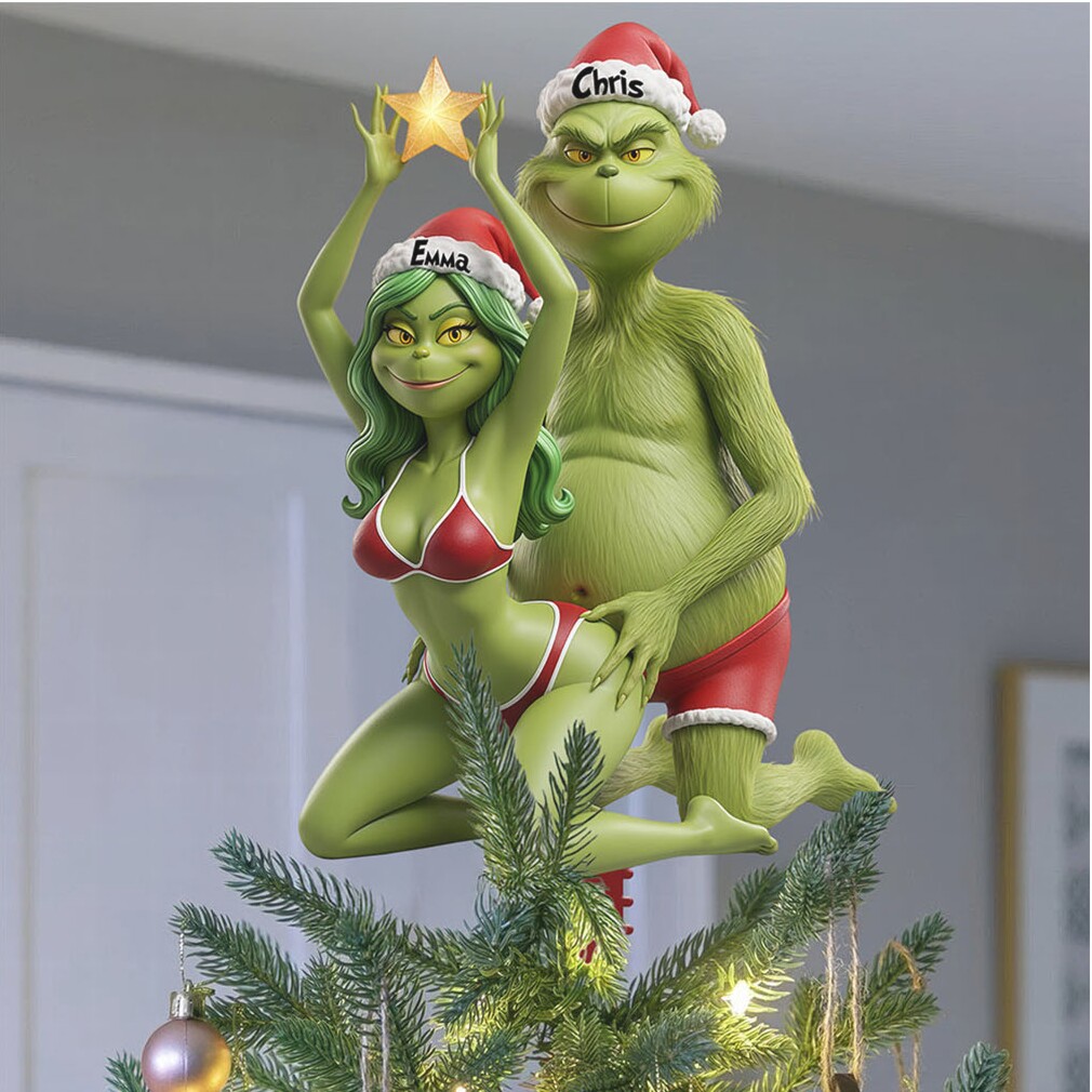 Grinch and Emma Christmas Tree Topper Ornament Grinch and Emma Christmas Tree Topper Ornament