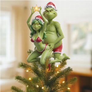 Grinch and Emma Christmas Tree Topper Ornament