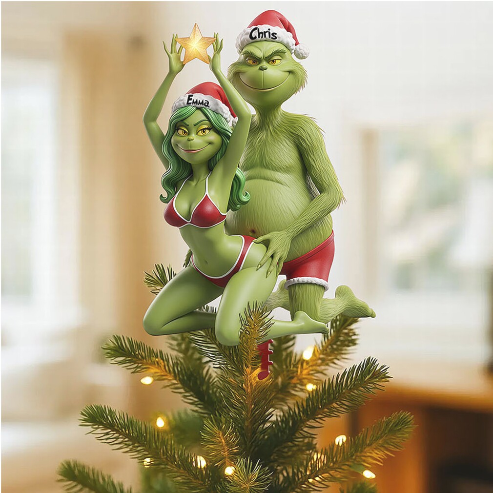 Grinch and Emma Christmas Tree Topper Ornament Grinch and Emma Christmas Tree Topper Ornament