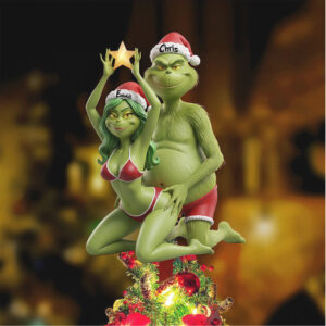 Grinch and Emma Christmas Tree Topper Ornament