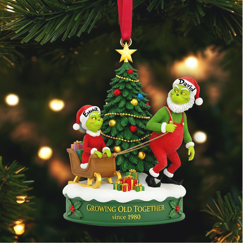 Growing Old Together Since 1980 Personalized Grinch Ornament Growing Old Together Since 1980 Personalized Grinch Ornament