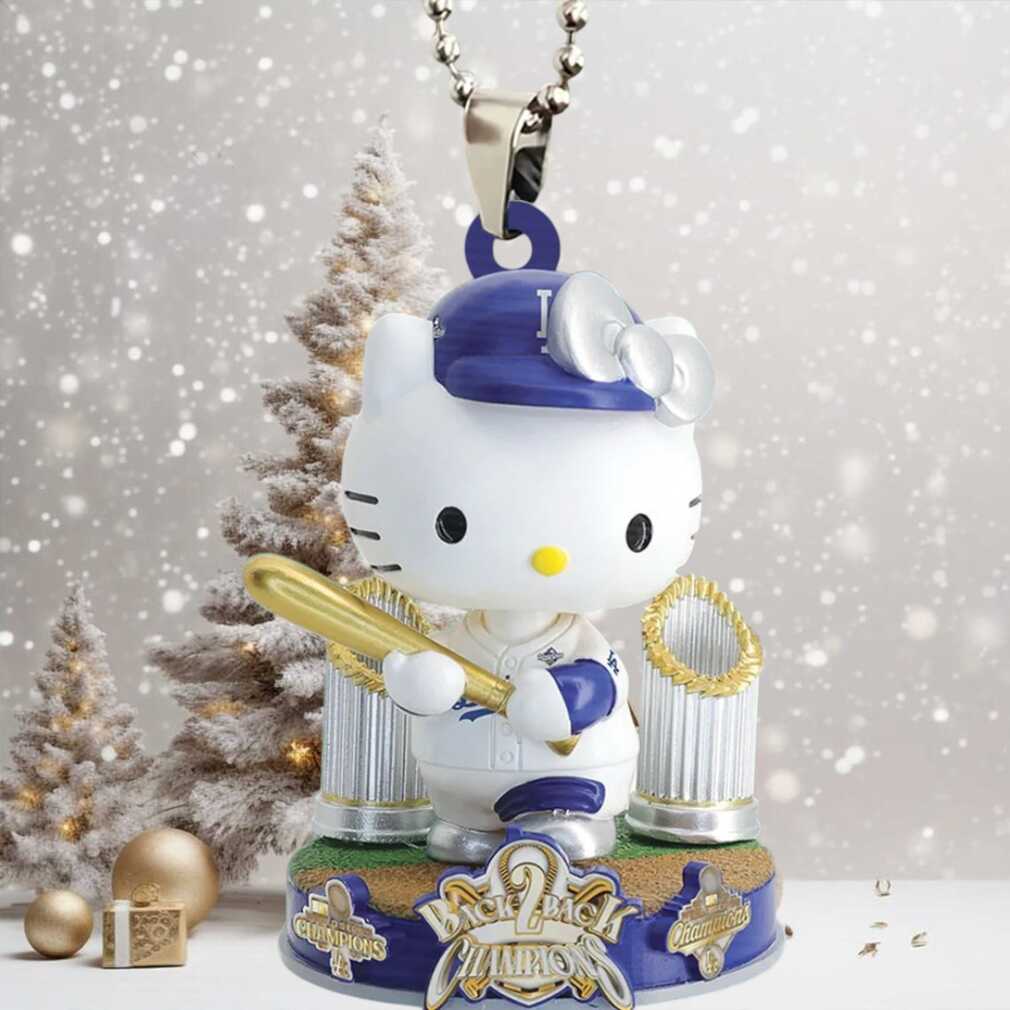 Hello Kitty Los Angeles Dodgers World Series Champions Mini Bobblehead Ornament Hello Kitty Los Angeles Dodgers World Series Champions Mini Bobblehead Ornament