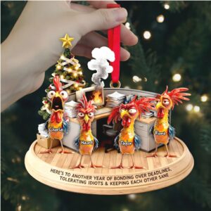 Here's to Another Year of Bonding Coworker Ornament
