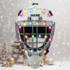 Hockey Ornament Helmet With Cage Personalized Gifts for Ice Hockey Lovers Hockey Ornament Helmet With Cage Personalized Gifts for Ice Hockey Lovers