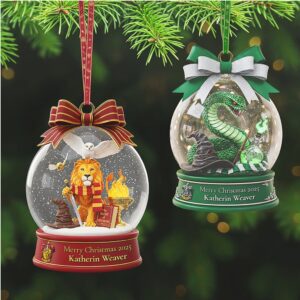 Hogwarts House Pride Personalized Christmas Ornament