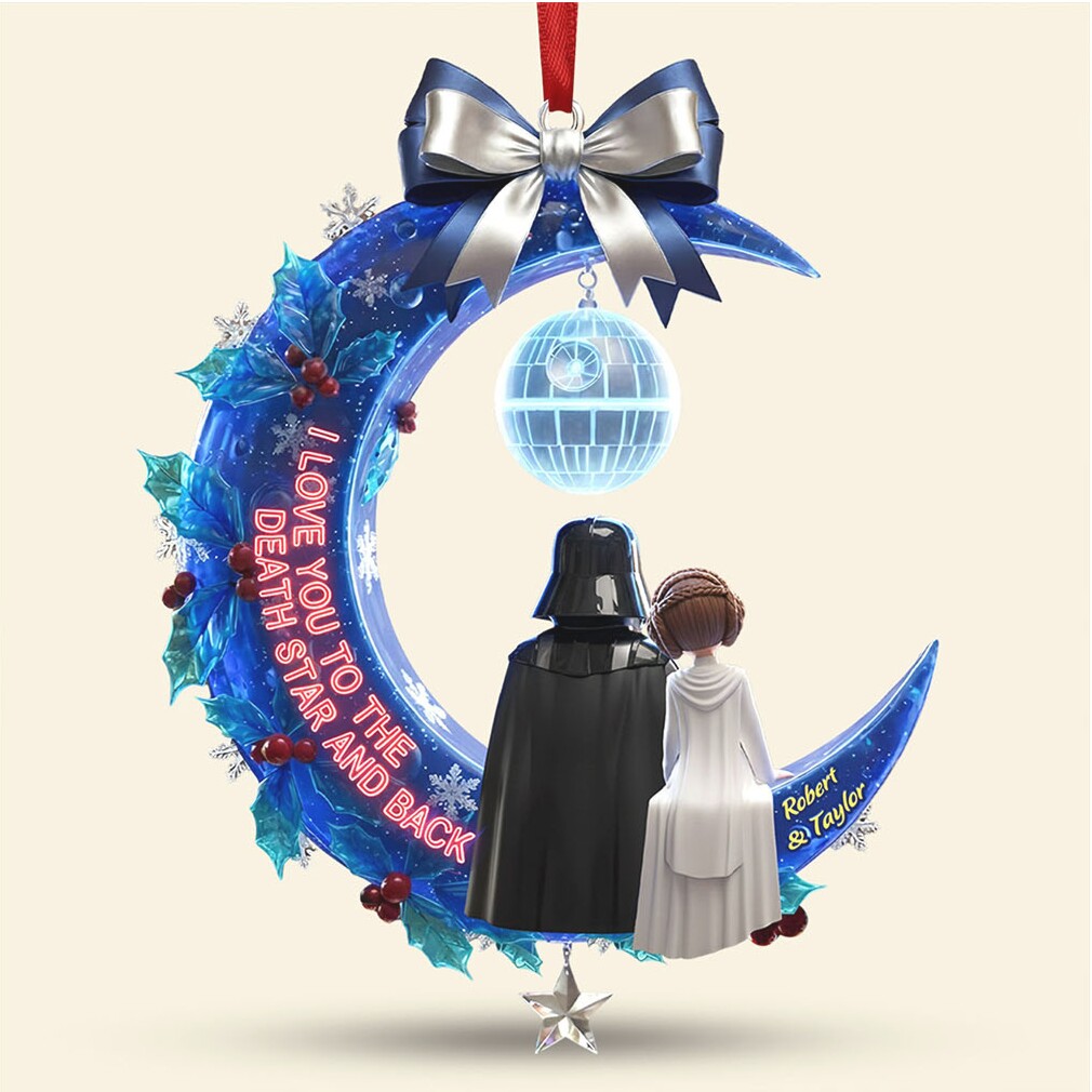 I Love You to the Death Star and Back Personalized Acrylic Ornament I Love You to the Death Star and Back Personalized Acrylic Ornament