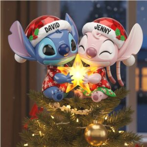 Jack & Sally Haunted House Custom Family Name Christmas Ornament 2025