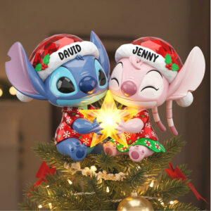 Jack & Sally Haunted House Custom Family Name Christmas Ornament 2025