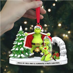 Jingle My Bells Grinch & Sophia Novelty Christmas Ornament