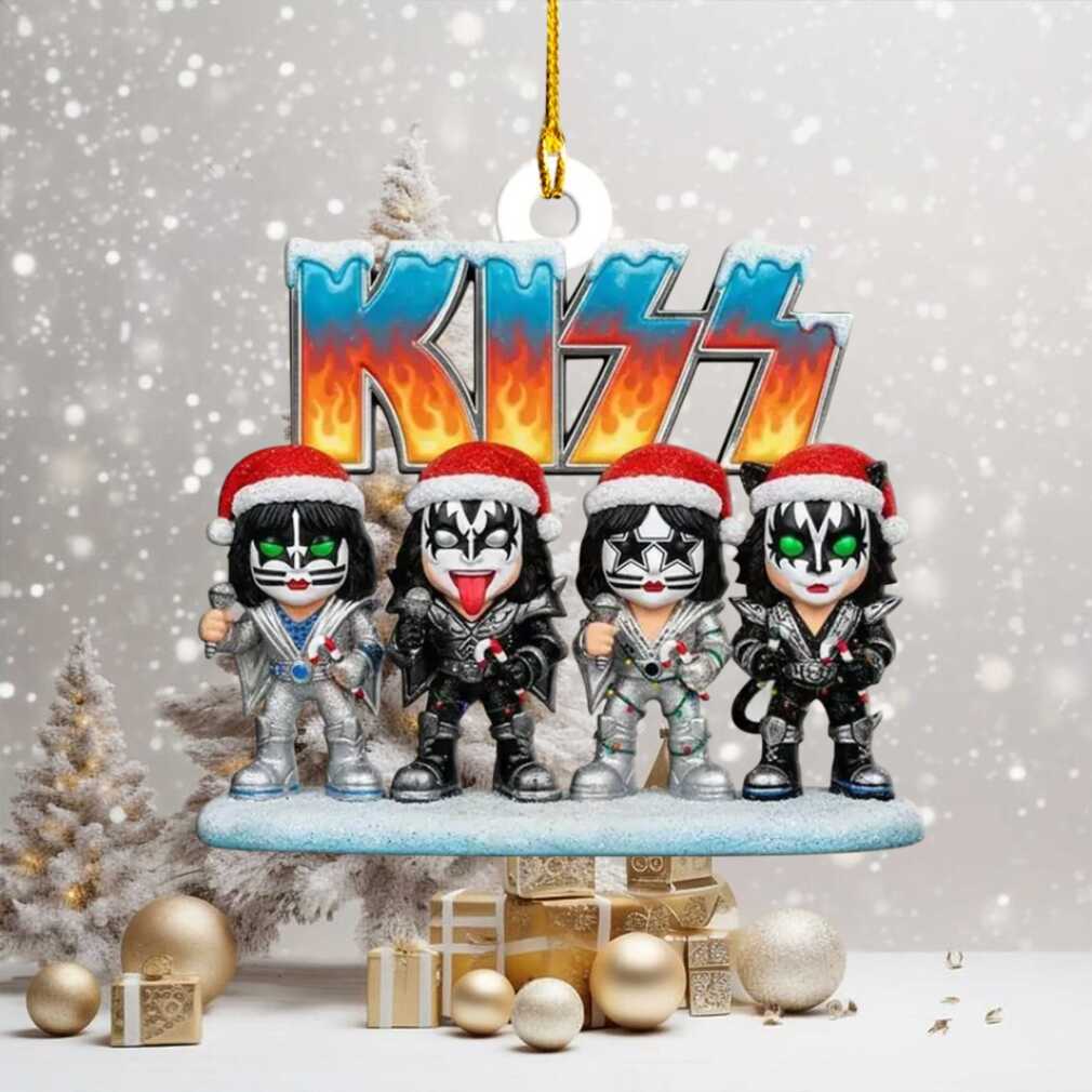 KISS Band Members in Santa Hats Ornament KISS Band Members in Santa Hats Ornament