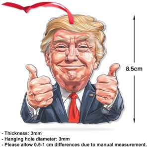 Make America Great Again, Christmas Trump Acrylic Ornament Perfect for Car & Christmas Tree Decor