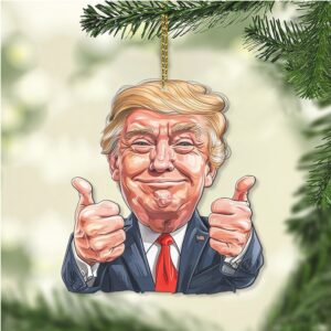 Make America Great Again, Christmas Trump Acrylic Ornament Perfect for Car & Christmas Tree Decor