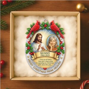 Merry Christmas From Heaven Personalized Photo Ornament